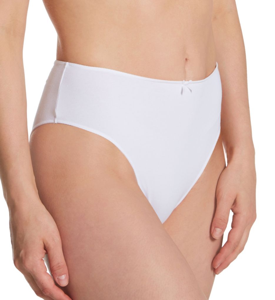 Eberjey (2575954): Eberjey UB2025H Pima Stretch Cotton High Waist Brief Panty (White XS/S)