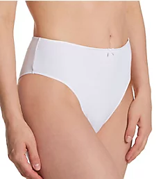 Pima Stretch Cotton High Waist Brief Panty White XS/S