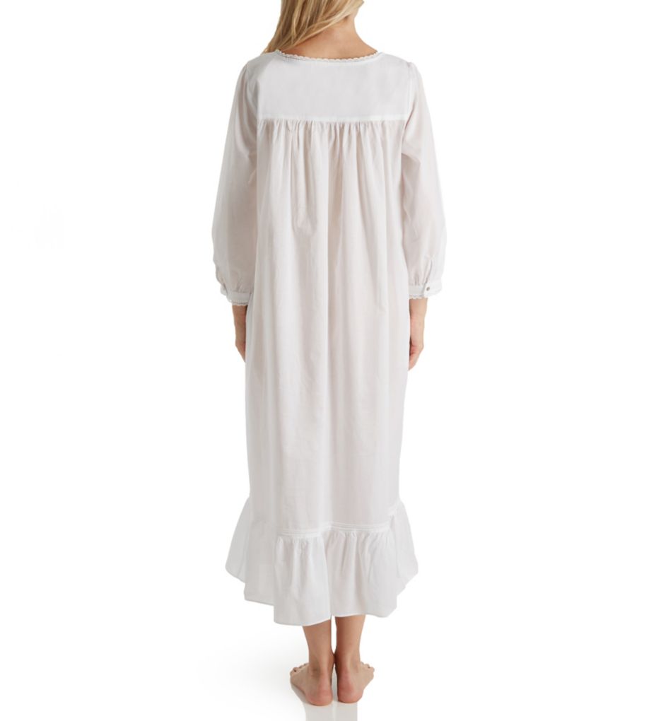 Solid Cotton Lawn Long Sleeve Ballet Nightgown