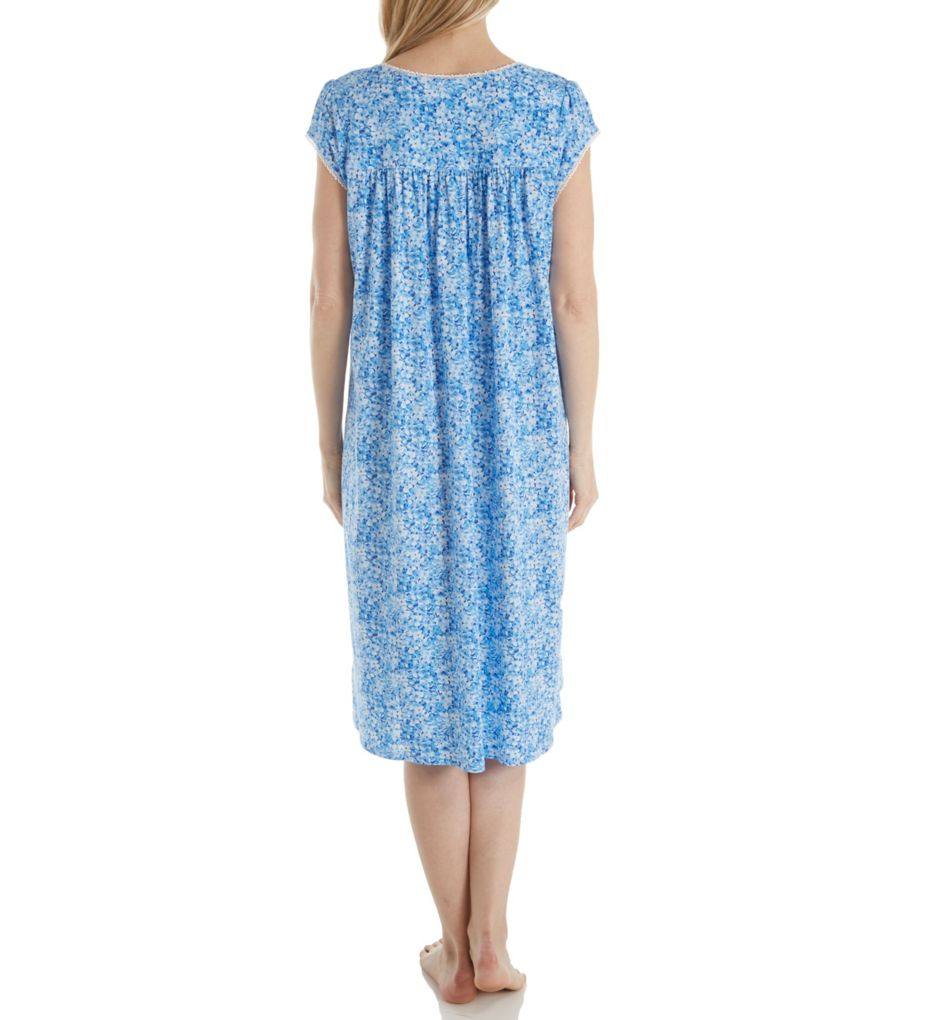 Blue Floral Cotton Modal Waltz Nightgown