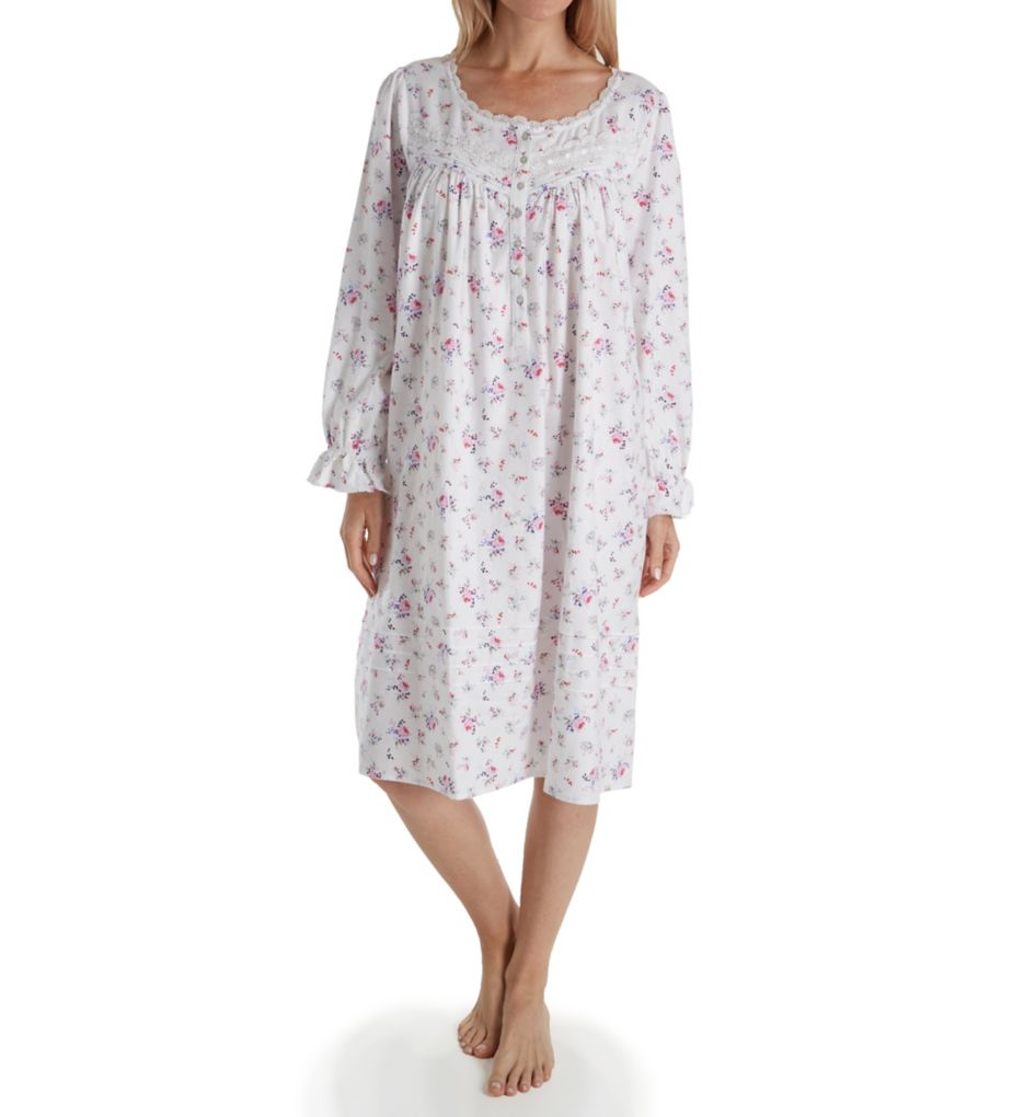 1Flannel Rose Ditsy Waltz Nightgown-fs