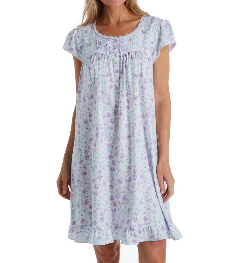 Wildflower Cotton Knit Short Nightgown-fs