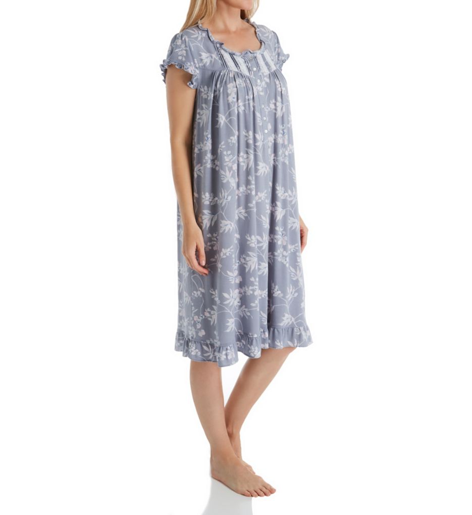 Silver Floral Modal Waltz Nightgown-gs
