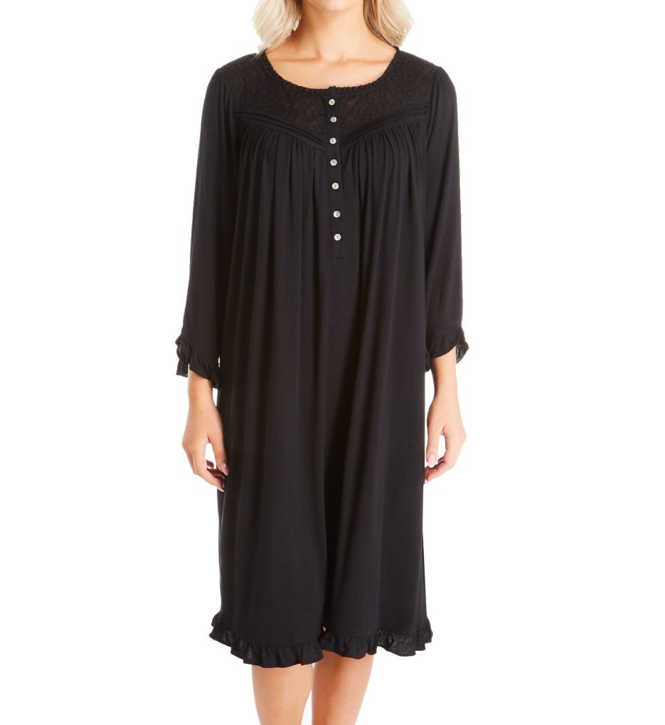 Embroidered Jersey Modal Waltz Nightgown-fs
