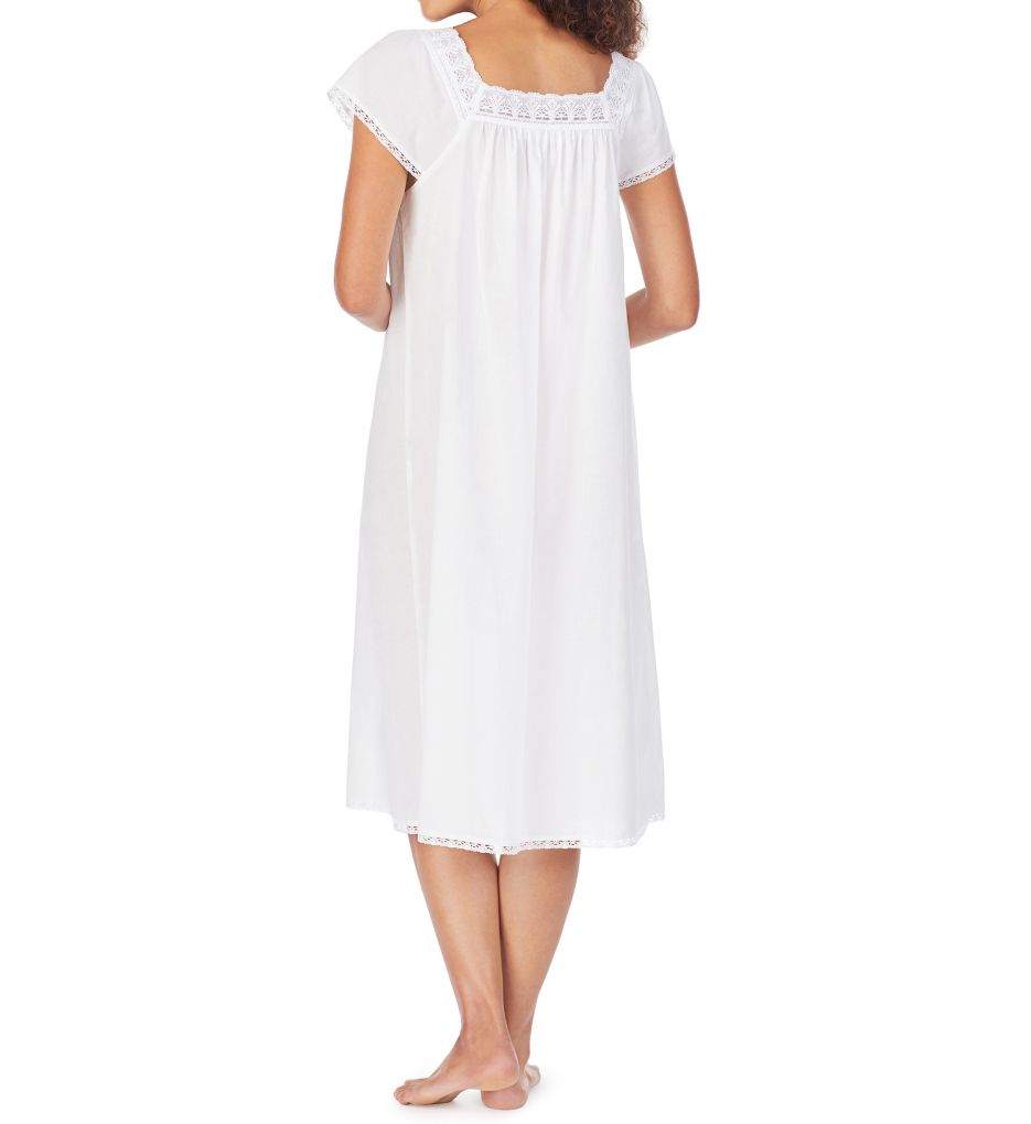 100% Cotton Woven Cap Sleeve Waltz Gown-bs