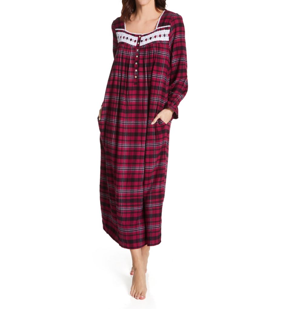 Flannel Ballet Long Sleeve Nightgown-fs