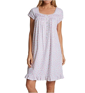Eileen West 38 Inch Classic Cotton Cap Sleeve Short Nightgown