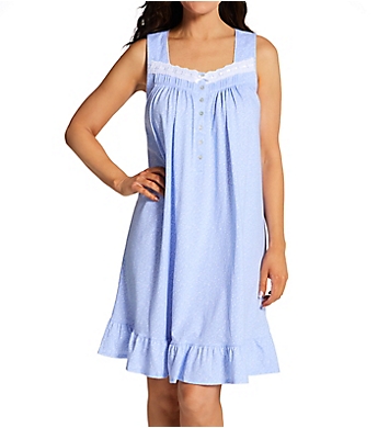 Eileen West 100% Cotton Jersey Short Sleeveless Nightgown