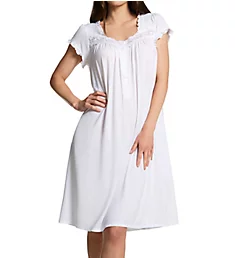 Tencel White Dream Classic Knit Waltz Nightgown White S