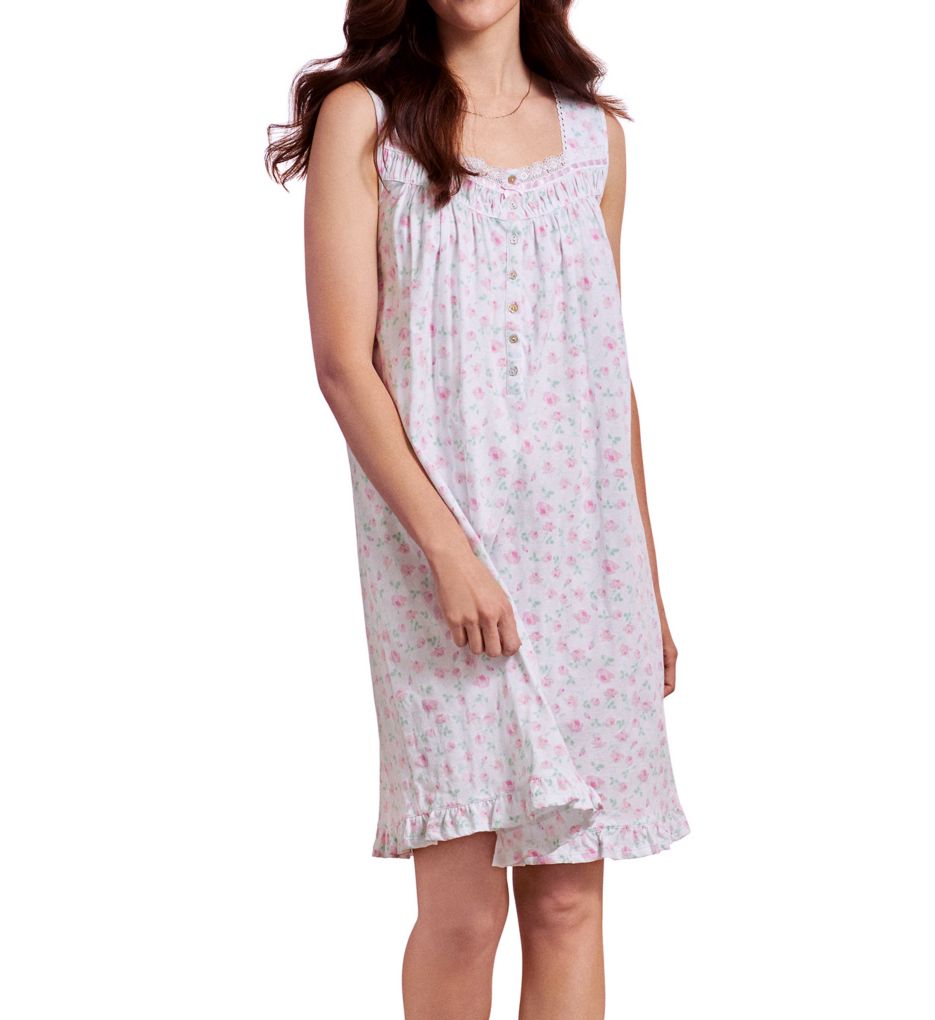 100% Cotton Jersey Knit Sleeveless Short Gown-gs