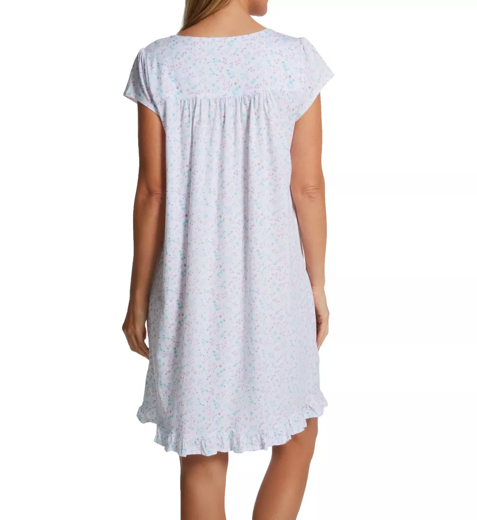 Eileen West 100% Cotton Jersey Knit Cap Sleeve Short Nightgown 5026613 - Image 2