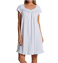100% Cotton Jersey Knit Cap Sleeve Short Nightgown