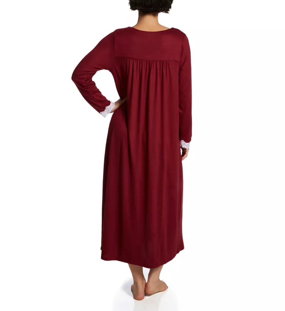 Iconic Black Tencel™ Modal Long Sleeve Waltz Nightgown - Eileen West