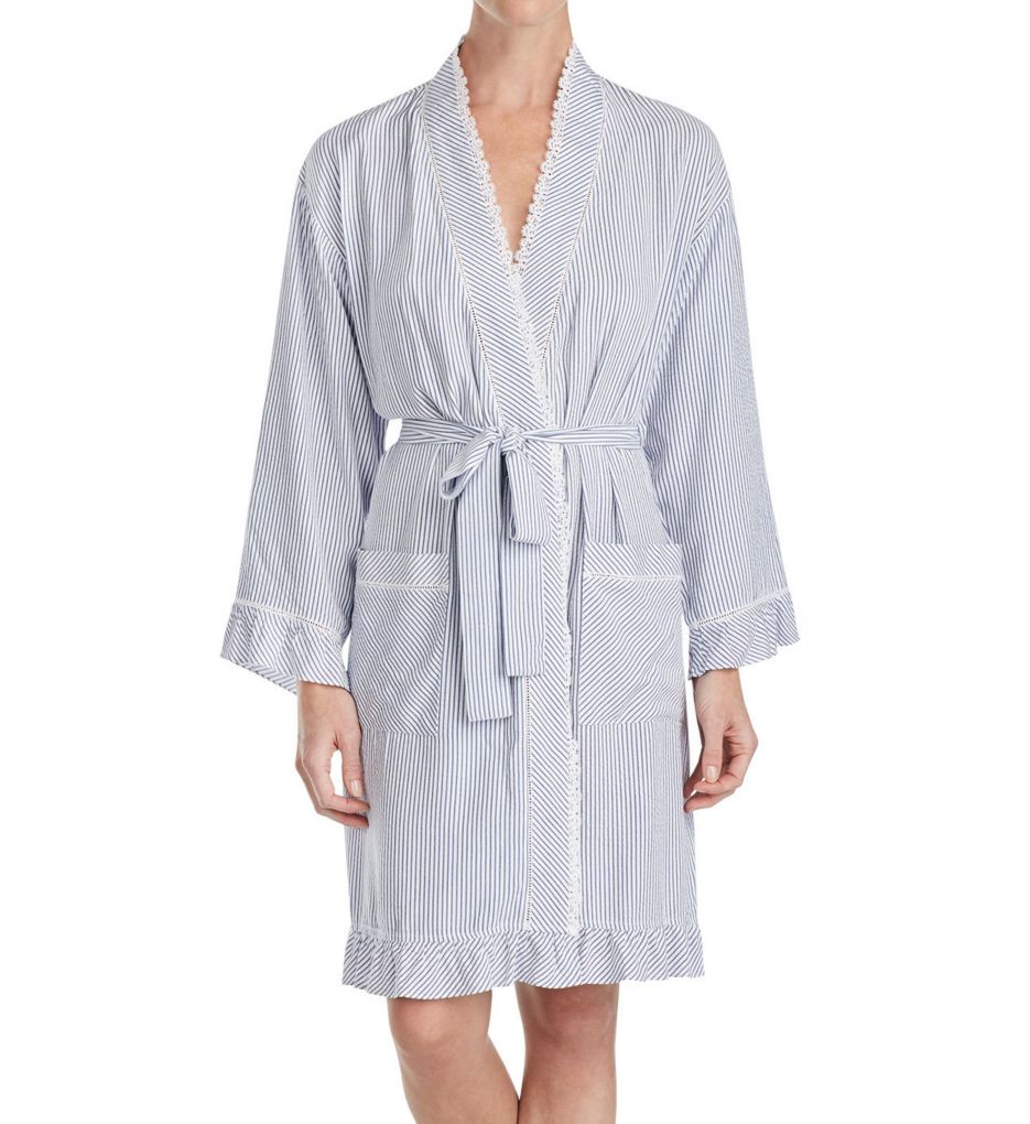 eileen west robe indigo stripe wrap short