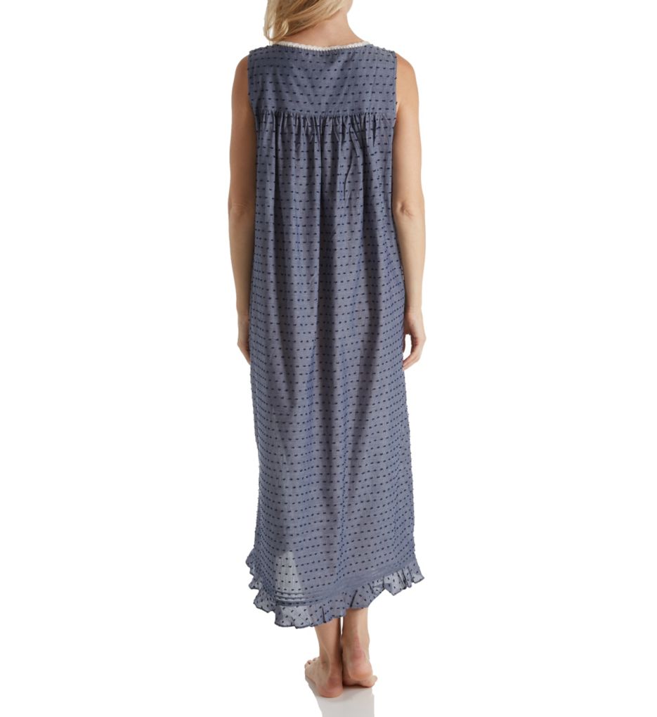 Swiss Dot Cotton Lawn Chambray Sleeveless Gown