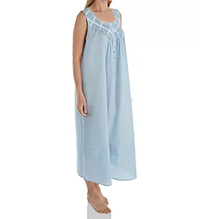 Everyday Sleeveless Long Ballet Nightgown Blue S