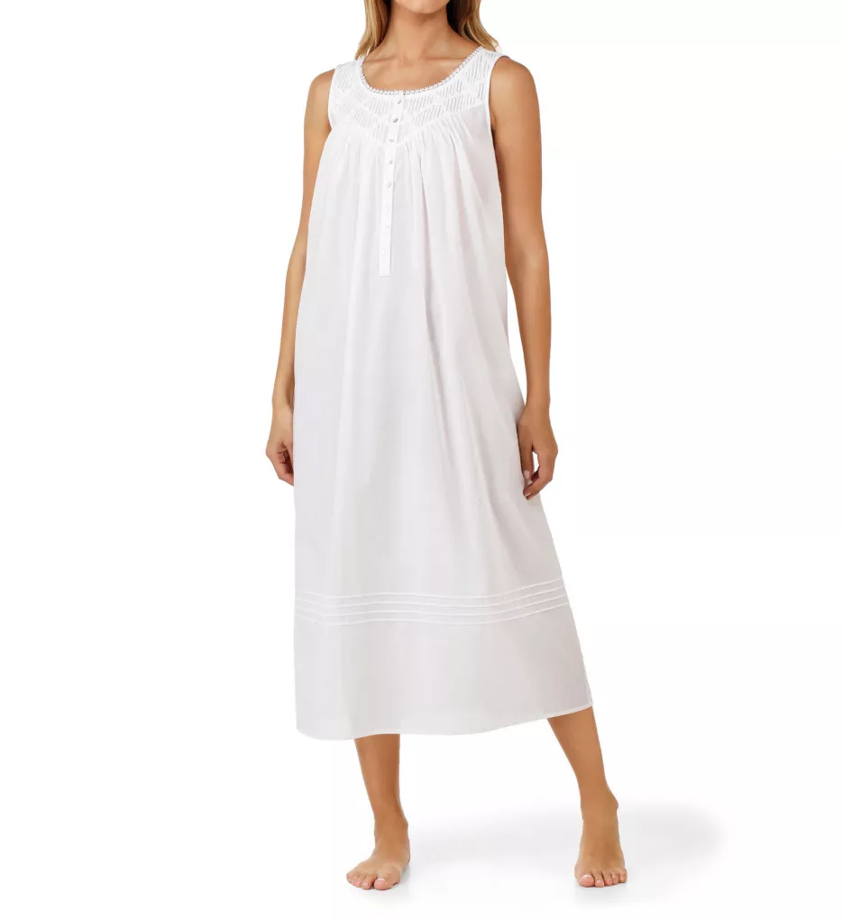Everyday Sleeveless Long Ballet Nightgown White S