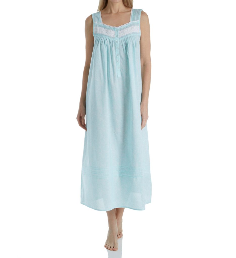 Aqua Paisley Ballet Nightgown-fs