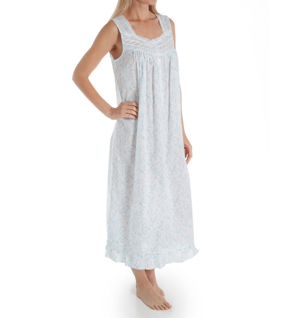 Scroll Cotton Lawn Sleeveless Ballet Nightgown