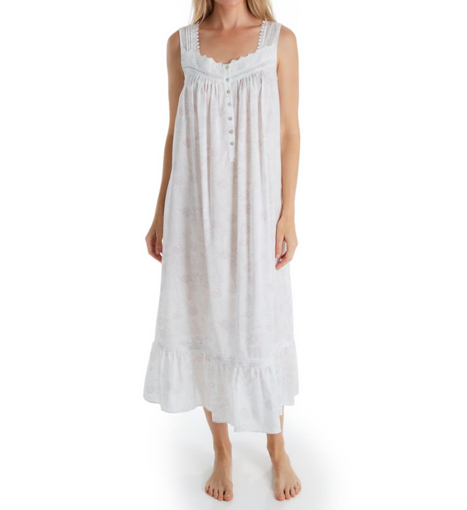Roses Cotton Lawn Ballet Nightgown-fs