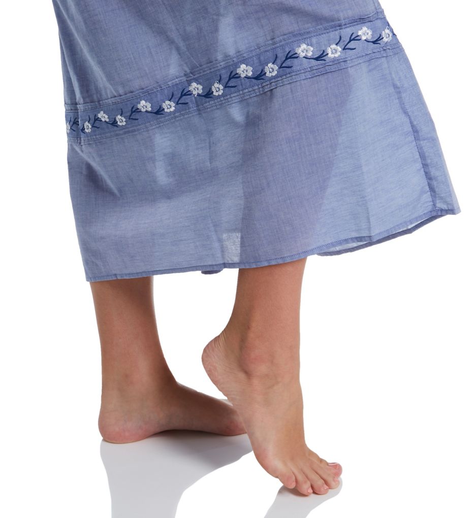 Chambray Cotton Woven Ballet Nightgown-cs1