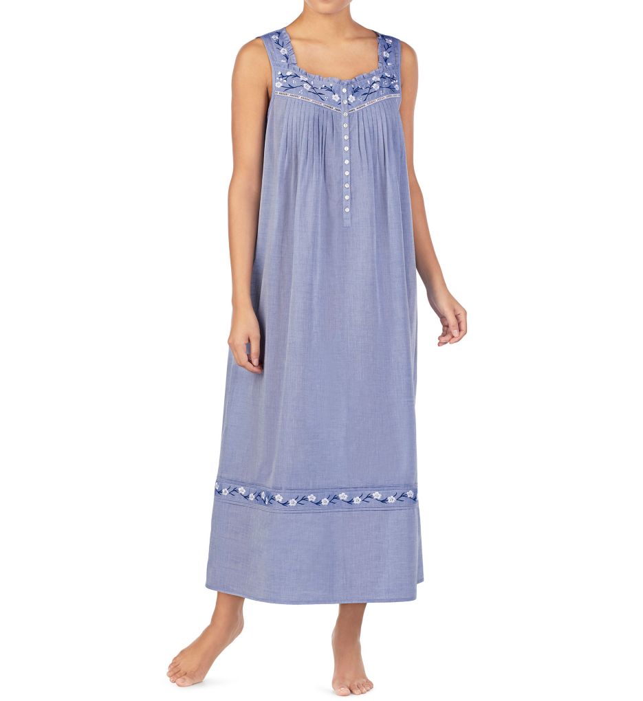 Chambray Cotton Woven Ballet Nightgown-gs