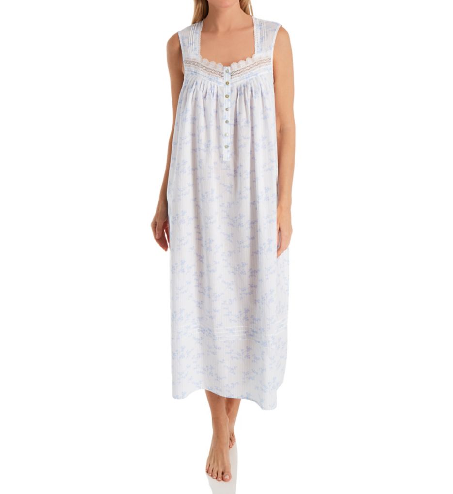 Floral Stripe Cotton Lawn Ballet Nightgown-fs