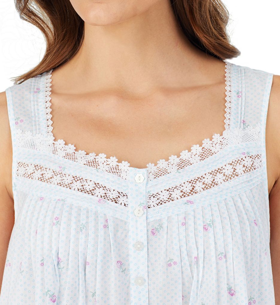 Floral Dot Cotton Lawn Ballet Nightgown-cs1