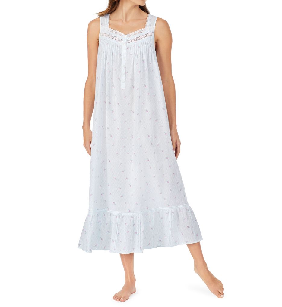 Floral Dot Cotton Lawn Ballet Nightgown-gs