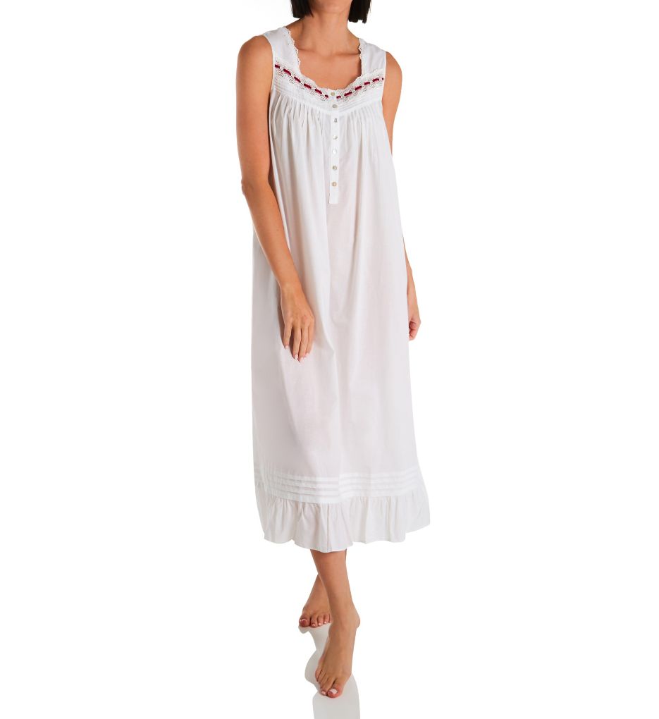 Cotton Lawn Long Ballet Nightgown-fs