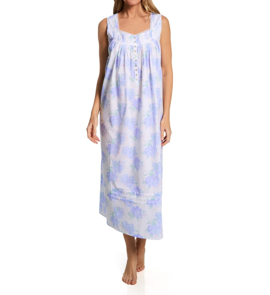 100% Cotton Woven Lawn Sleeveless Nightgown-gs