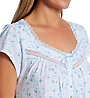 Eileen West 100% Cotton Jersey Knit Cap Sleeve Long Nightgown 5226613 - Image 4
