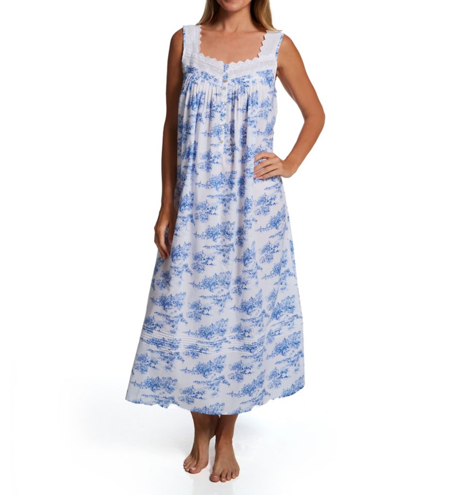 100% Cotton Woven Lawn Toile S/L Ballet Nightgown Blue Toile S