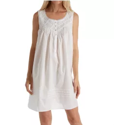 Everyday Sleeveless Short Chemise White S