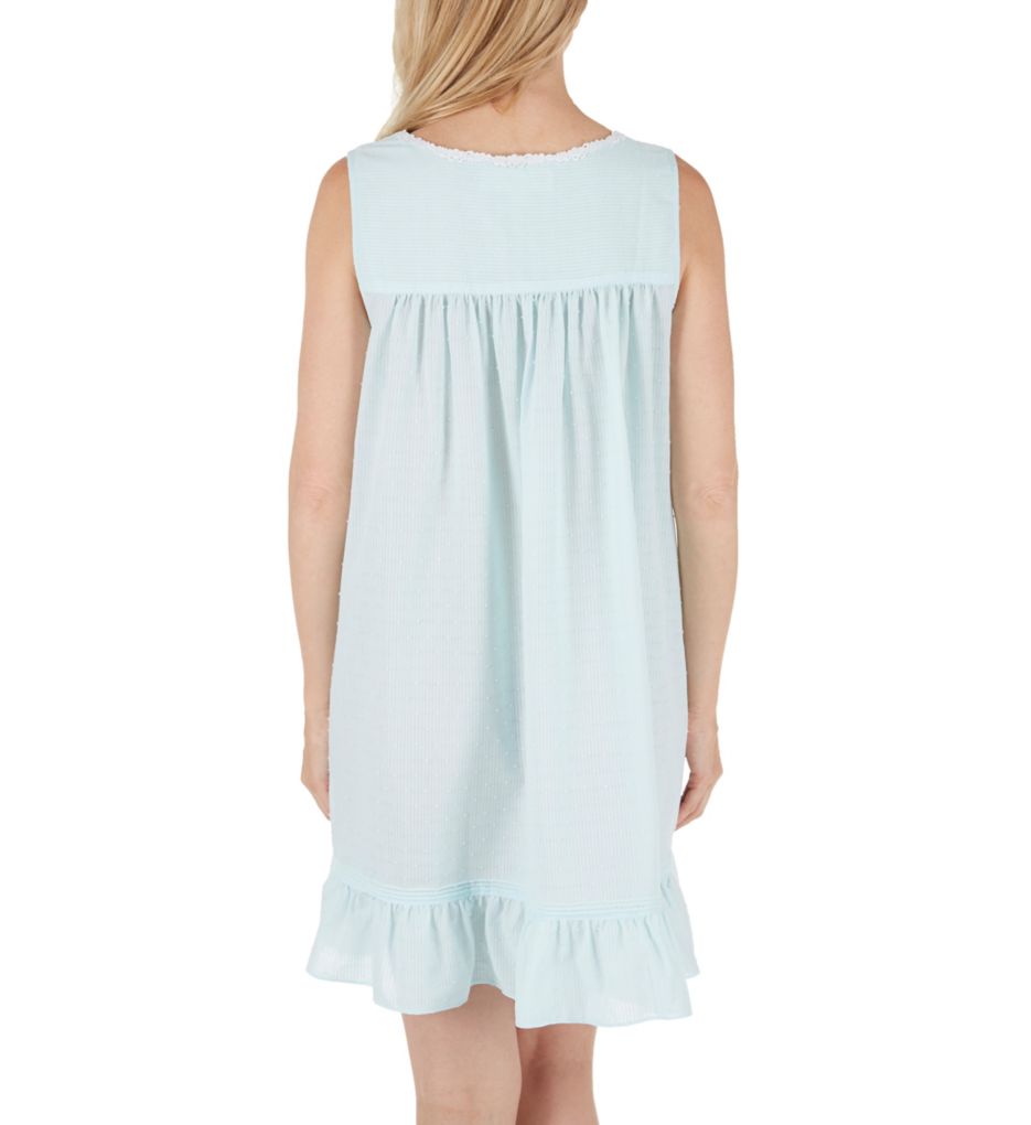 Autumn Teal Sheer Stripe Clip Dot Short Chemise