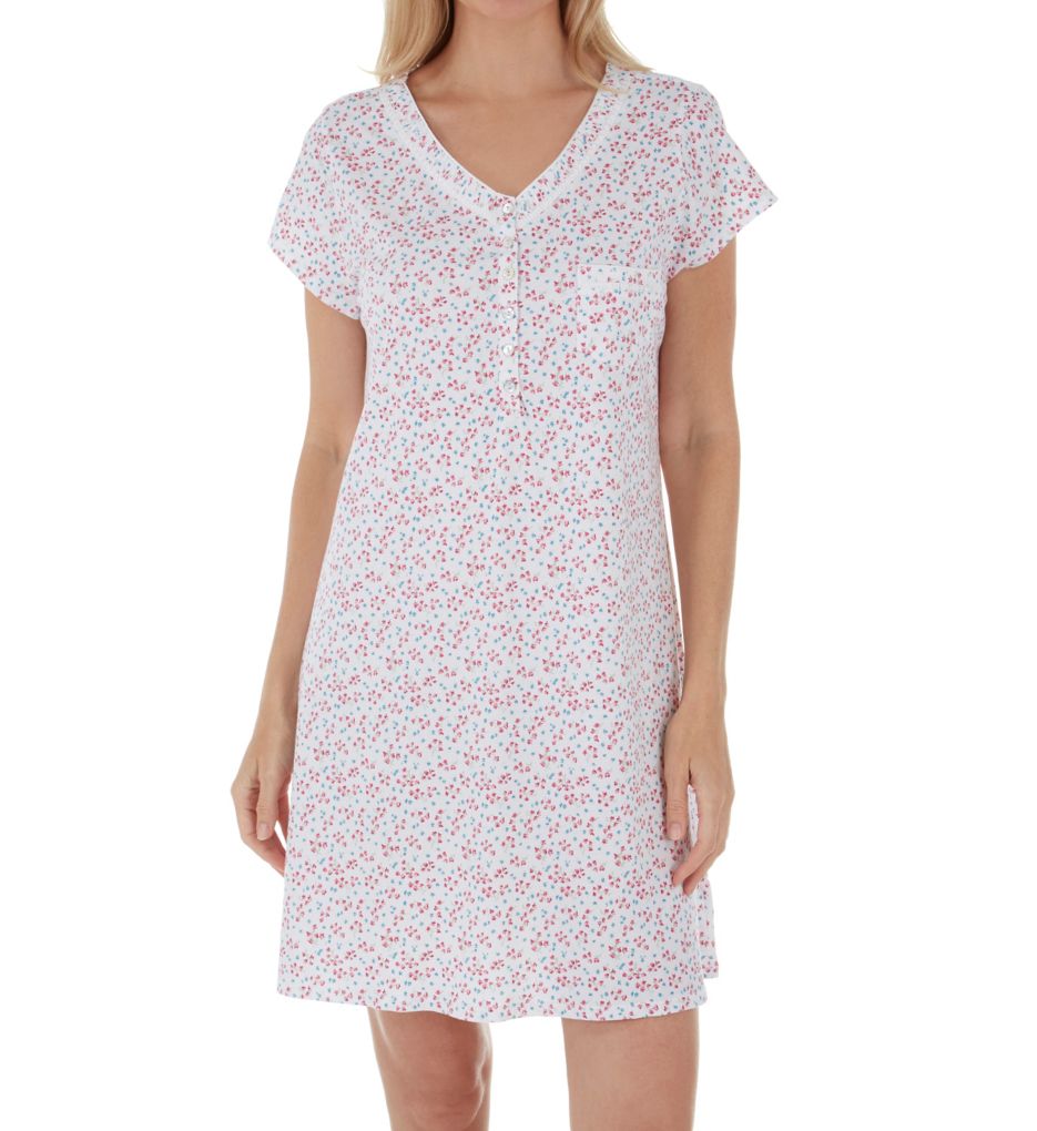 100% Cotton Jersey Short Nightshirt-fs