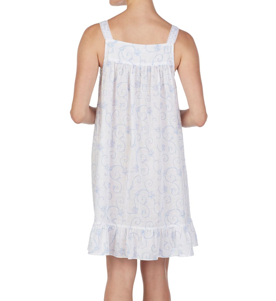 Floral Scroll Cotton Swiss Dot Chemise