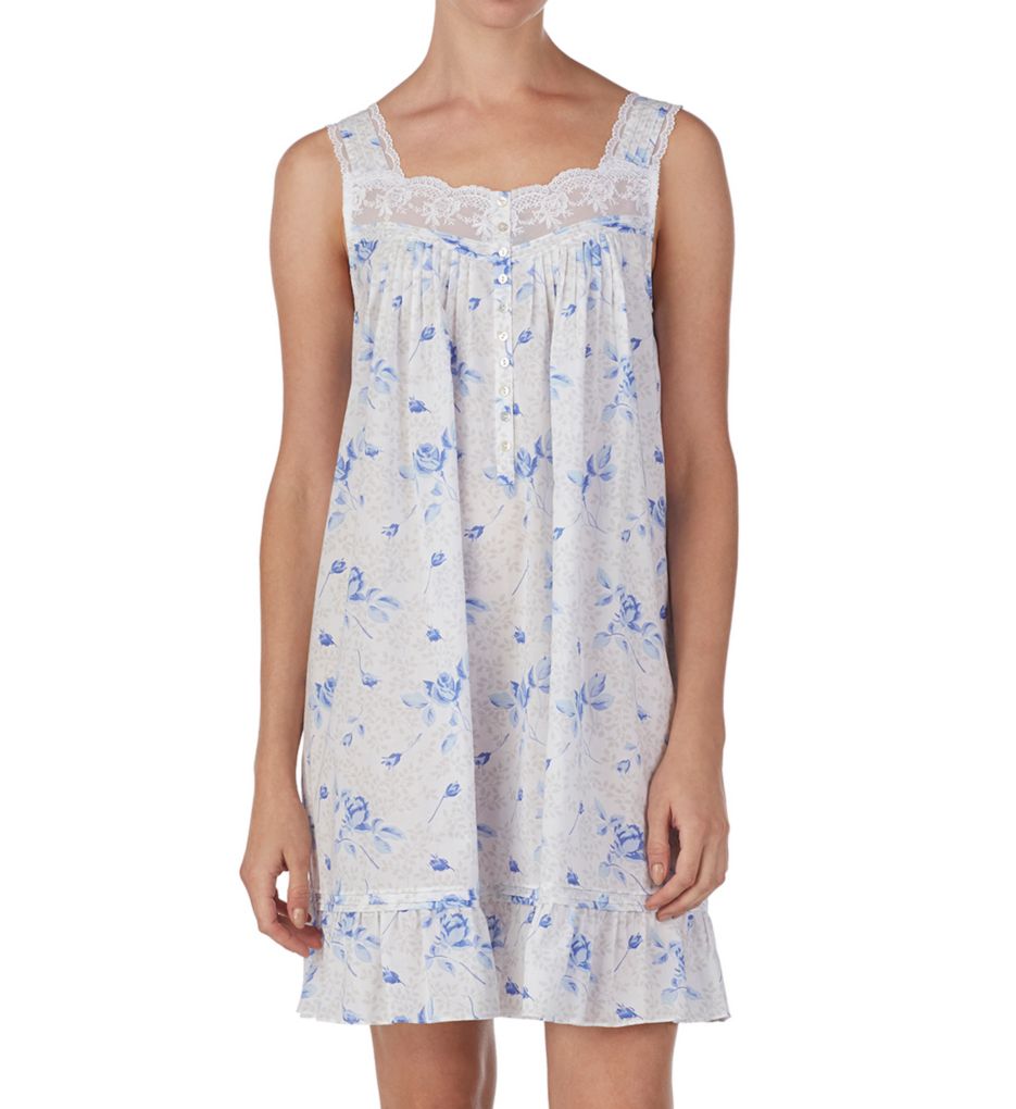 Shadow Leaf Cotton Lawn Short Chemise