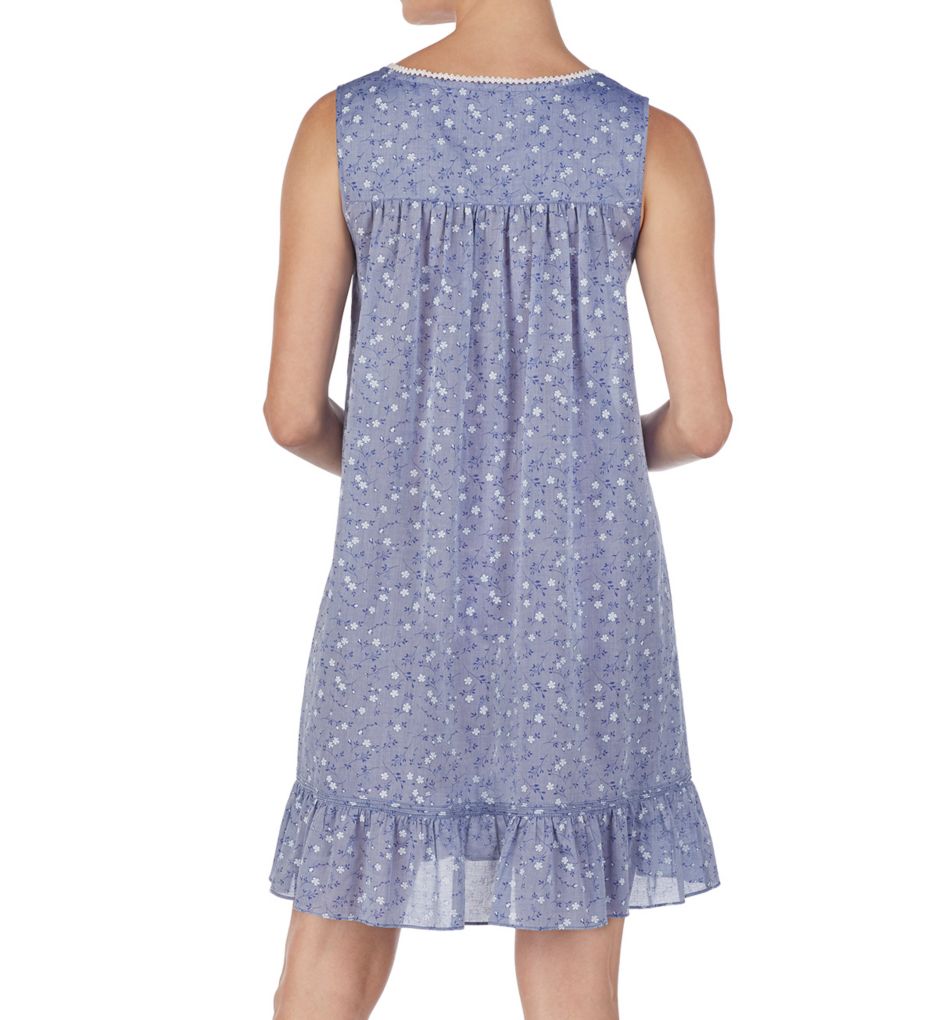 Chambray Floral Cotton Woven Short Chemise
