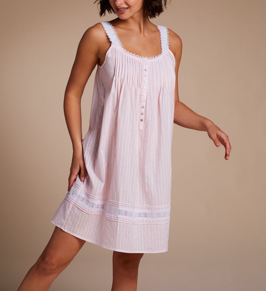 100% Cotton Short Nightgown Barely Blush L