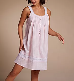 100% Cotton Short Nightgown Barely Blush S