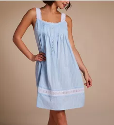 100% Cotton Short Nightgown Peri Blue S