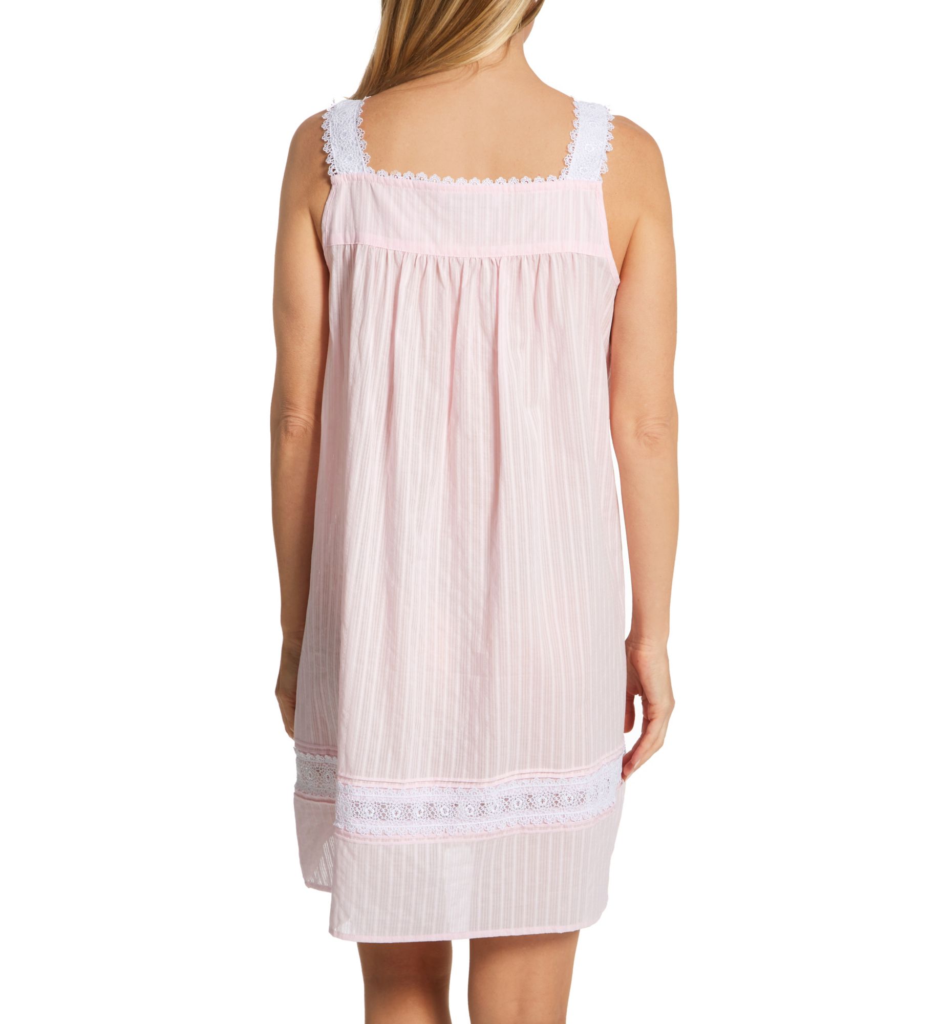 Eileen West 100% Cotton Short Nightgown Barely Blush S  - Image 2