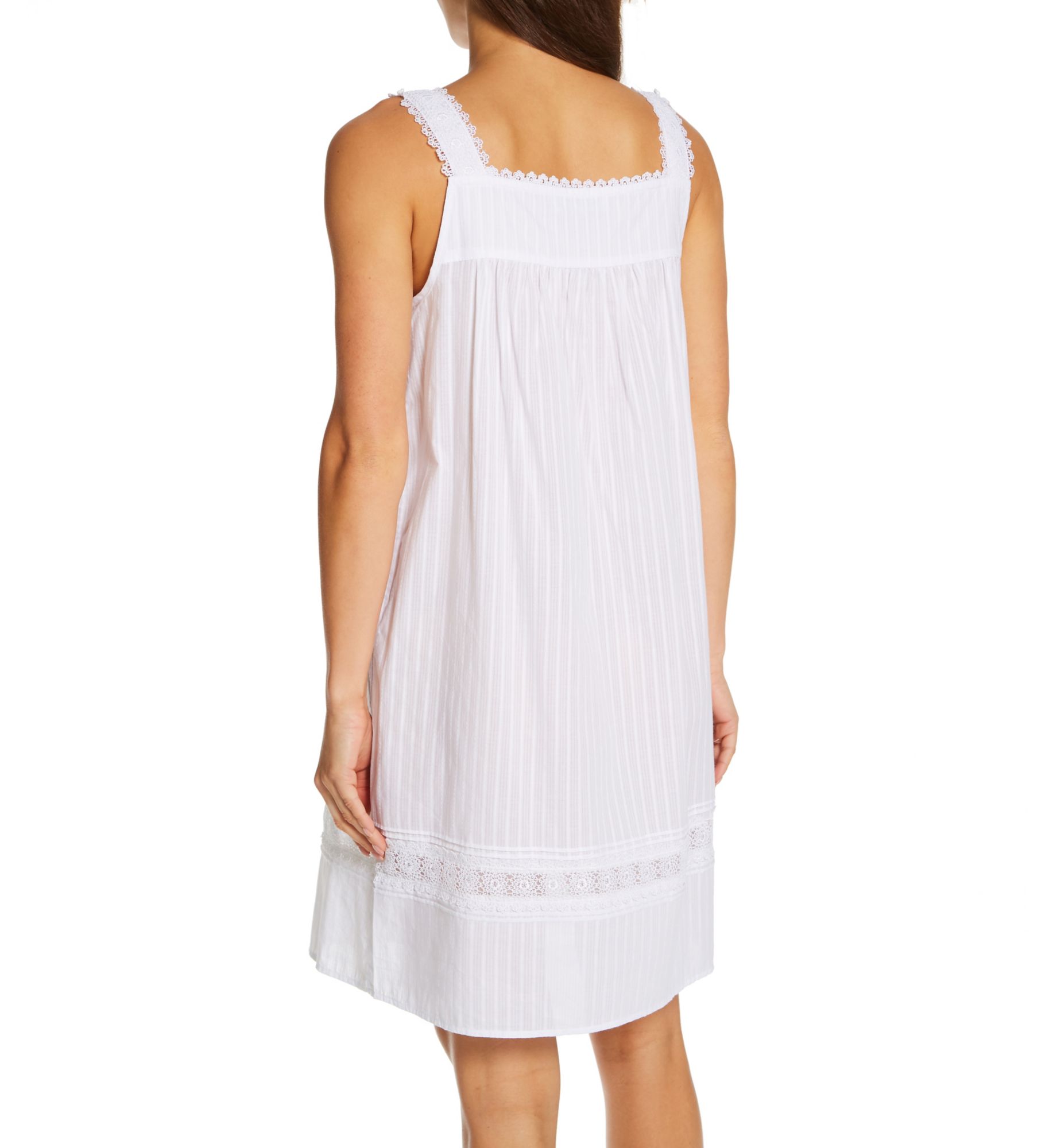 Eileen West 100% Cotton Short Nightgown White M  - Image 2