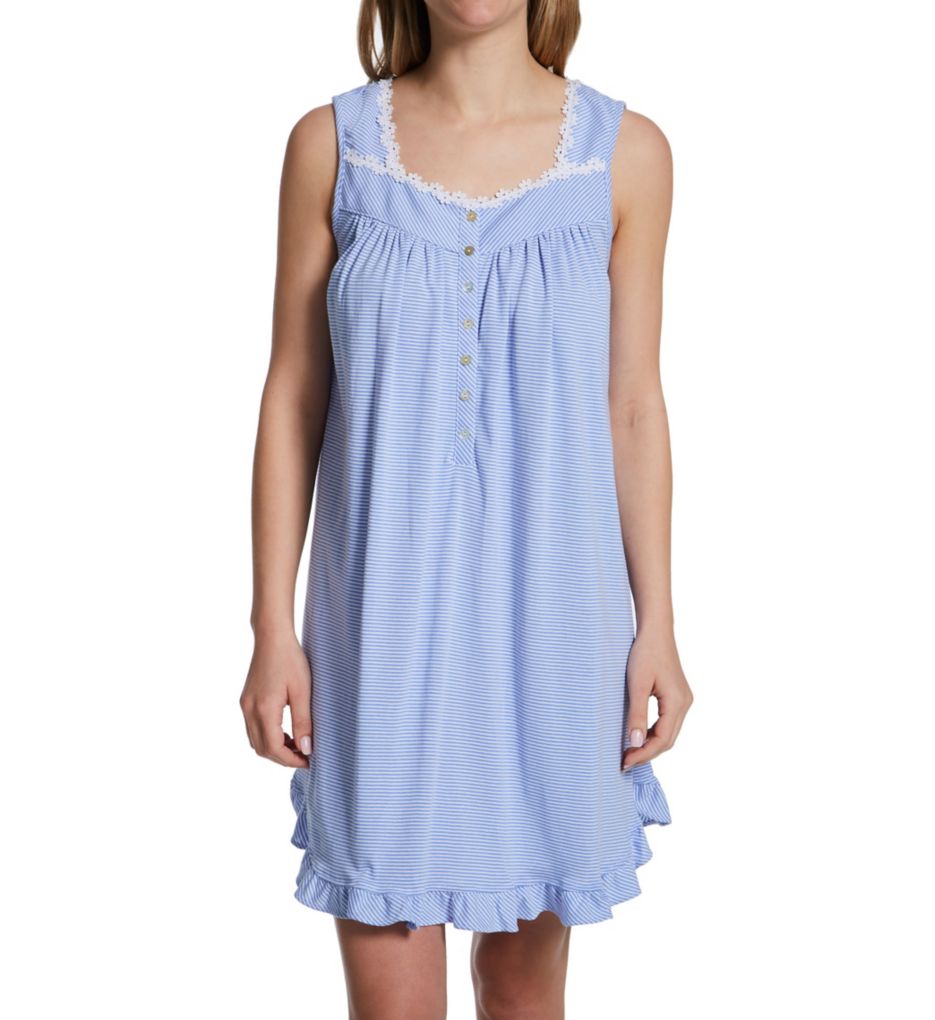 Cotton Knit Sleeveless Short Chemise-gs