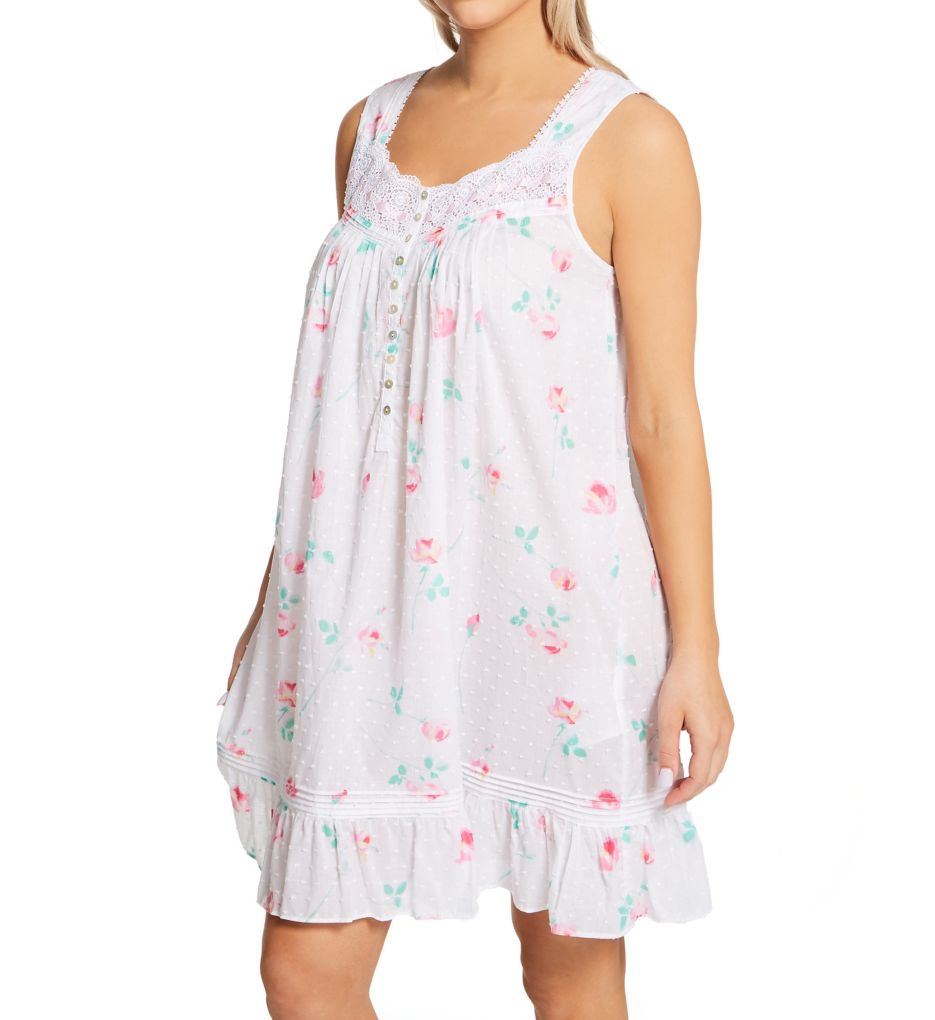 100% Cotton Short Sleeveless Nightgown-fs