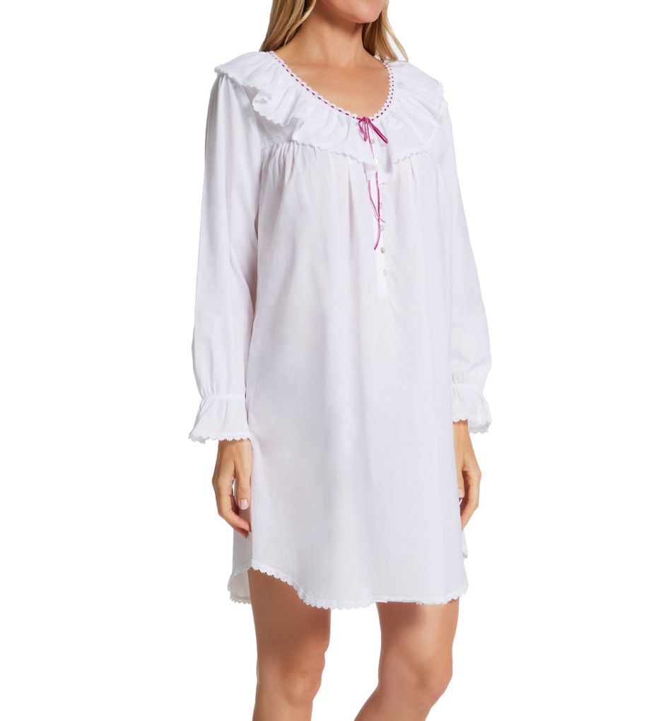 Short Long Sleeve Nightgown-fs