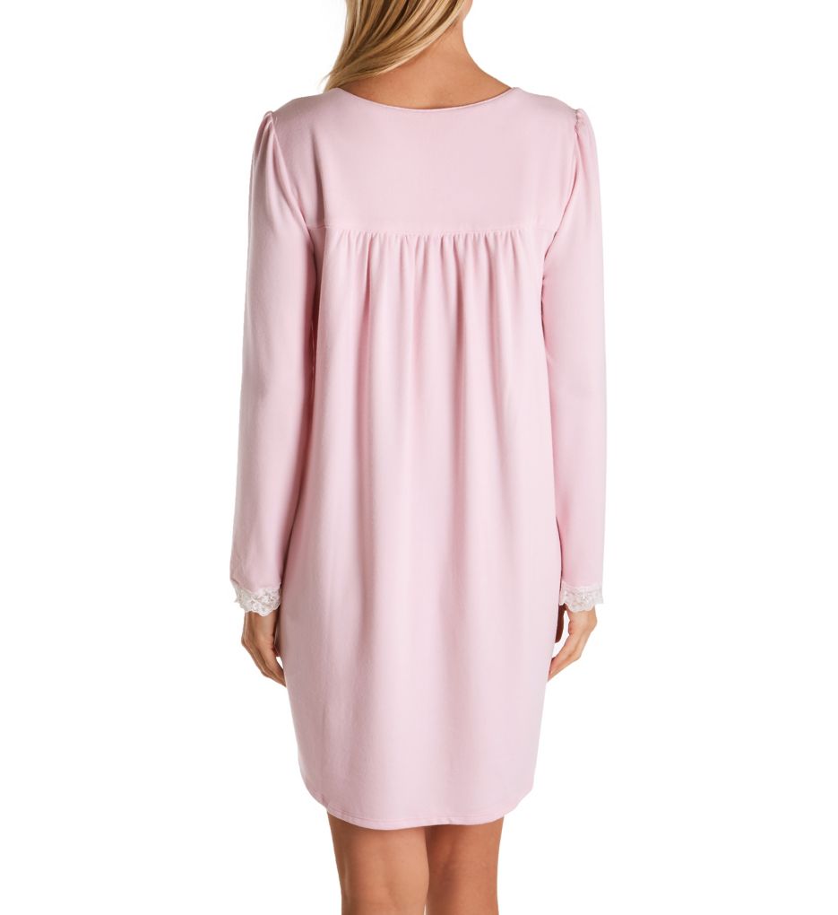 Sweater Knit Short Long Sleeve Nightgown-bs