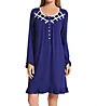 Eileen West Brushed Sweater Knit Long Sleeve Short Nightgown 5325059