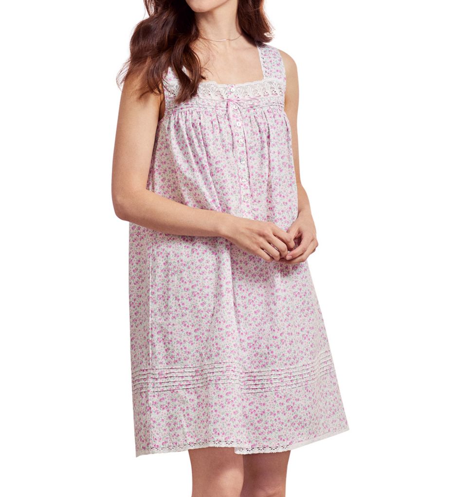 100% Woven Cotton Lawn Sleeveless Short Chemise